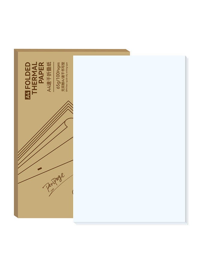 PeriPage Fold Thermal Paper Compatible withA40 Thermal Printer Quick-dry Perfect for Photo Picture Receipt Memo PDF File Webpage Printing Instant Photo Printer 210x297mm/100 Sheets  - Image 4