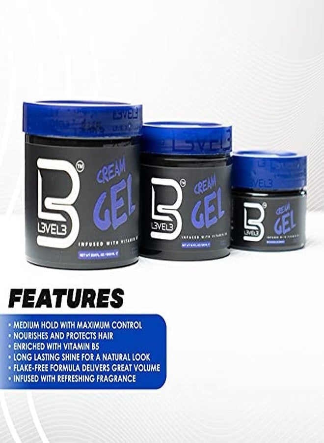 L3 Level 3 Cream Gel and Sample Powder - Provides Volume and Medium Hold - With Vitamins to Nourish and Protect Hair Level Three Mens Hair Styling Cream - Image 3