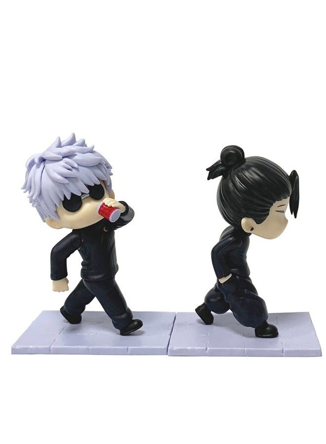 general Jujutsu Kaisen Q version Sunglasses Gojo Satoru Xia Youjie Standing Hand-made Car model Decoration Toy Decoration Collection Gift  - Image 1