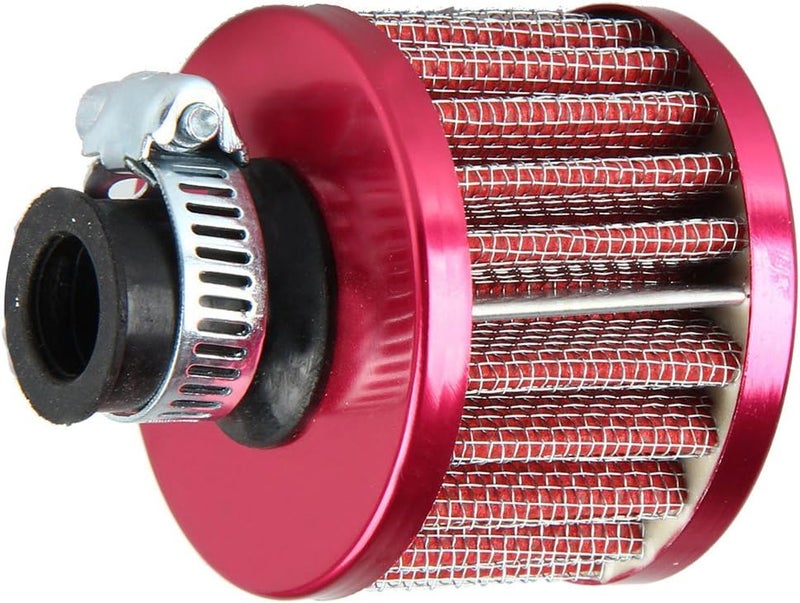 ESUPPORT Universal 12mm Mini Red Cone Cold Air Intake Filter - Image 1