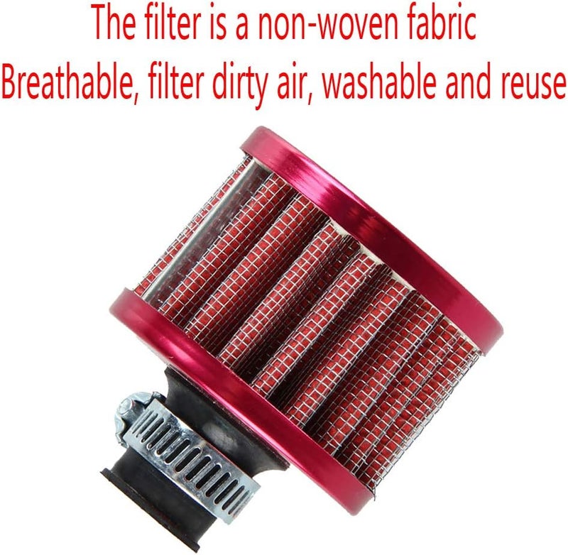 ESUPPORT Universal 12mm Mini Red Cone Cold Air Intake Filter - Image 3