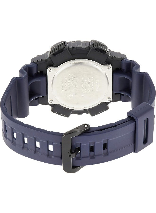 كاسيو ساعة يد جلدية للرجال تناظرية رقمية -- - . مم - Image 2