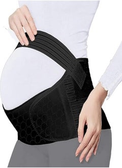 GQ GQ 3-in-1 Maternity Support Belt - Adjustable Pregnancy Belly Band, Lightweight and Breathable Back Brace for Abdominal Support, Comfortable Waist Support for Expecting Mothers (Black) 