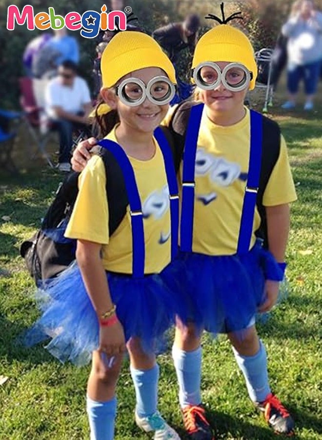 MEBEGIN 5Pcs Yellow Beanie Costume Accessories, Creative Cosplay Accessories Set with Skirt, Y-Back Suspenders, Steampunk Goggles and Other Accessaries, Suitable for Party, Birthday, Funfair, Stage Performance, Cosplay and Any Other Special Occasions - Image 4