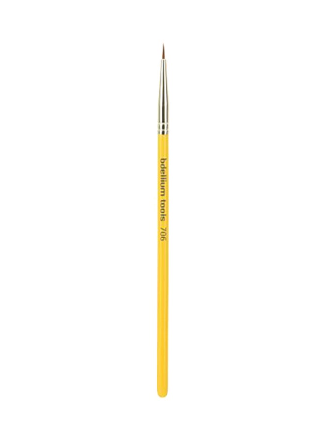 Bdellium Tools Professional Makeup Brush - Studio Series 706 Fine Point Eyeliner - With Soft Synthetic Fibers, For Ultra-Fine Detail and Lining (Yellow, 1pc) - Image 1