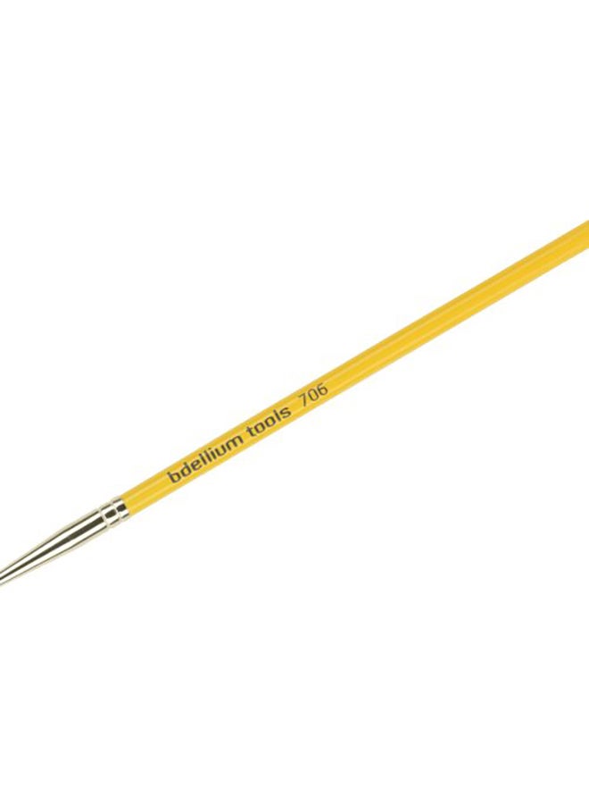 Bdellium Tools Professional Makeup Brush - Studio Series 706 Fine Point Eyeliner - With Soft Synthetic Fibers, For Ultra-Fine Detail and Lining (Yellow, 1pc) - Image 3