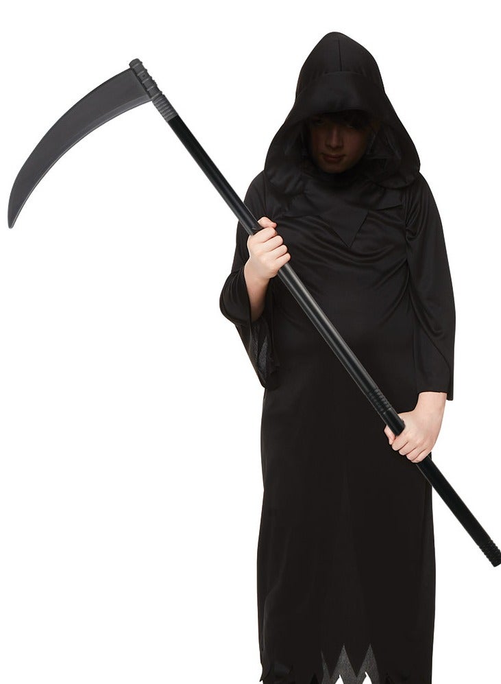 Spooky Grim Reaper Scythe Halloween Costume Accessories, for Roleplay Dress-Up Trick or Treat Theme Party Events, Kids and Adult