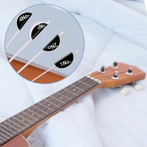 TECHBLAZE Nylon Ukulele Strings Set of 4 Replacement Ukulele Strings True Tone for Soprano, Concert, Tenor, 1-A,2-E,3-C,4-G – White - Image 2
