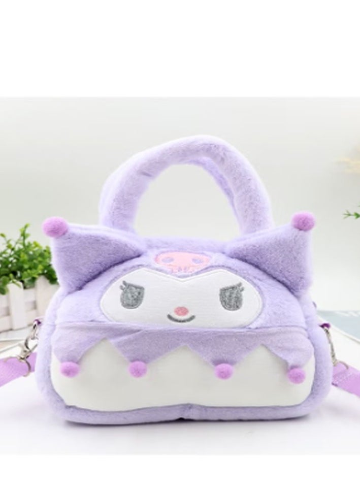 Sanrio Kuromi Plush Crossbody Bag with Adjustable Shoulder Strap Wallet Purse Shoulder Bag Coin Pouch Accessories for Women Girls  - Image 1