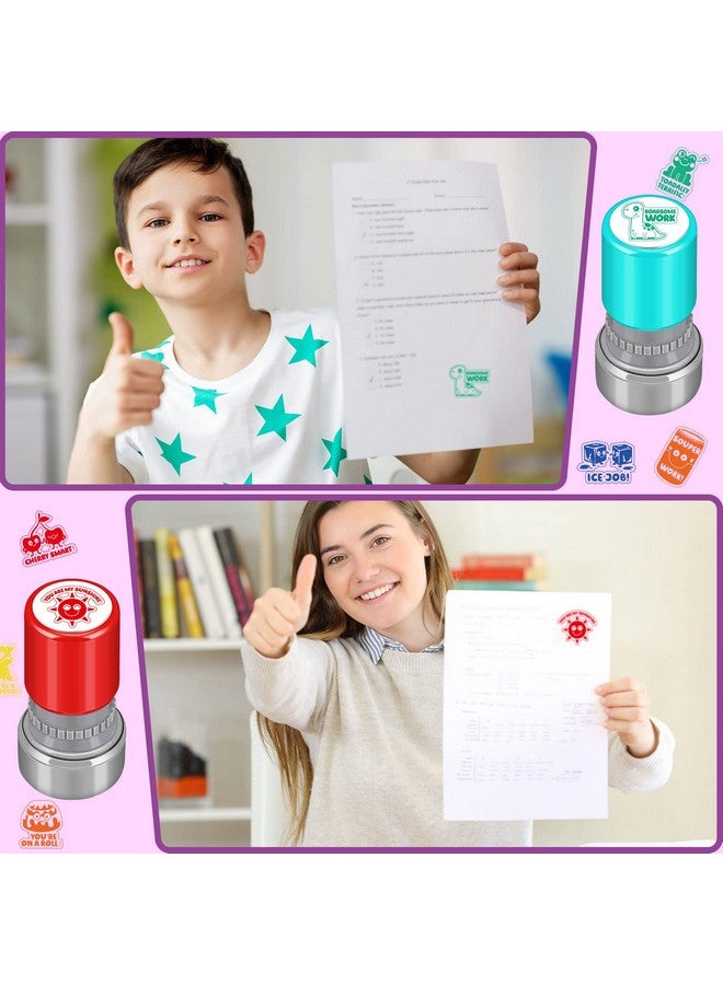 Yinder Yinder 24 Pcs Teacher Stamps for Classroom Self Inking Classroom Stamps Bulk for Teachers Elementary Colorful Motivational Encouraging Gifts(Cute Animal) - Image 5