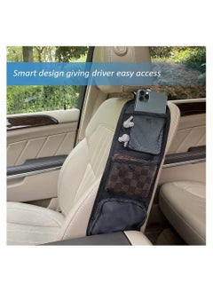KASTWAVE 2 Pcs Car Seat Side Organizer, Auto Seat Storage Hanging Bag, Phones, Drink, Stuff Holder with Mesh, Pocket for Cars, SUV, Truck  - Image 5