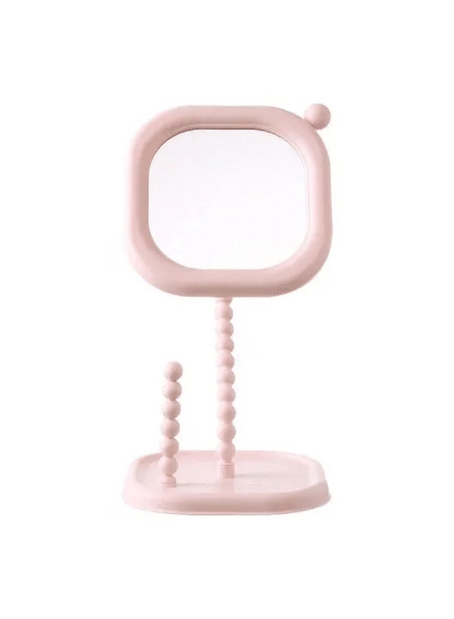 Cute tabletop vanity mirror with a multi-colored accessory holder - Image 3