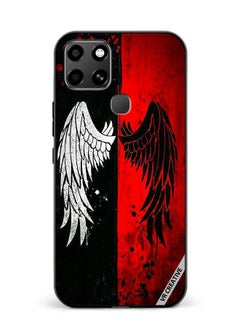 Protective Case Cover For Infinix Smart 6 Wings Design Multicolour