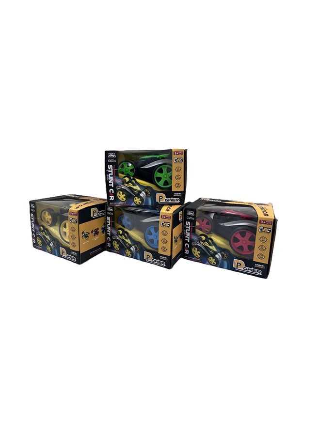 D-Power 1:18 2.4G R/C Mini Stunt Car 360 Degree Rolling Mini Tumbling Stunt Car – Yellow | Ideal for Ages 3+ up  - Image 1