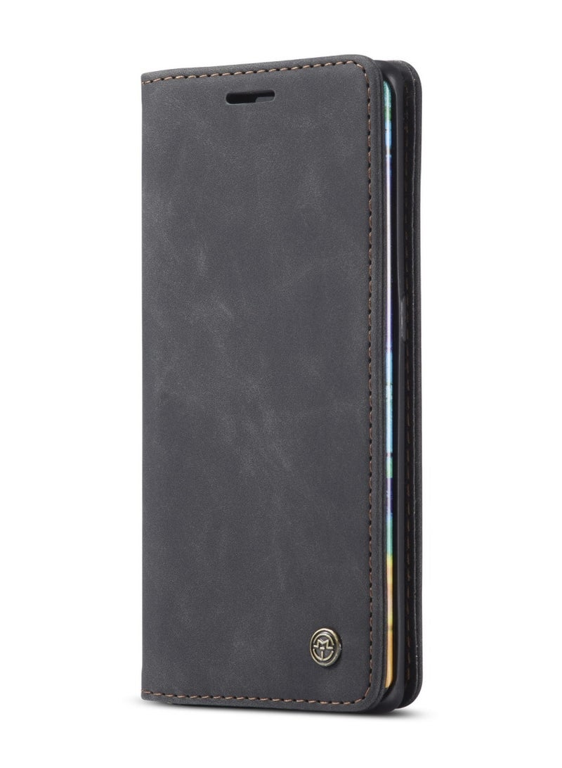 كيس مي جراب جلدي لموبايل هواوي ميت 30 برو 4جي/5 جي من كيس مى جراب حماية قابل للطي مع مسند مغناطيسي وفتحات للبطاقات - اسود - Image 2