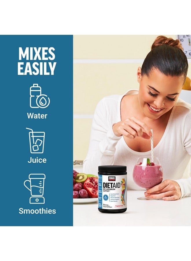 Force Factor Diet Aid Powder, Metabolism Booster & Diet Support Supplement for Lean Body Mass with 15x More Absorbable Chromium, Refreshing & Delicious, Tropical Fruit, 30 Servings - Image 4