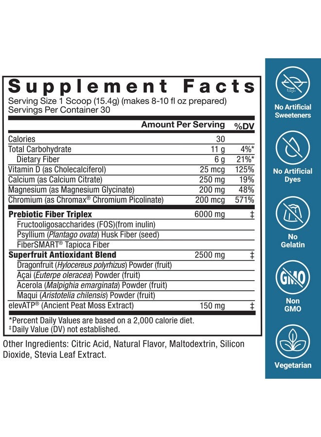 Force Factor Diet Aid Powder, Metabolism Booster & Diet Support Supplement for Lean Body Mass with 15x More Absorbable Chromium, Refreshing & Delicious, Tropical Fruit, 30 Servings - Image 3