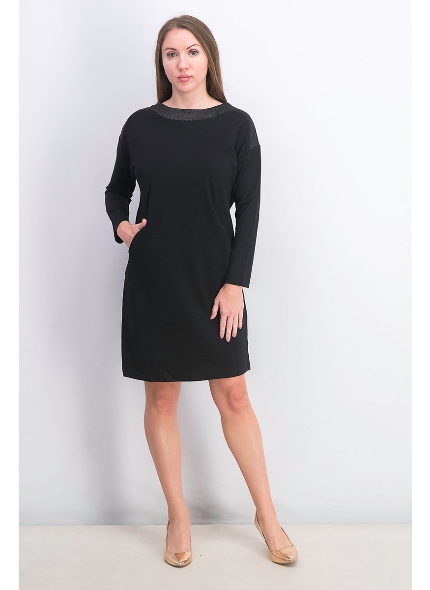 Women Plain Mini Dress, Black - pzsku/ZA66C408DE8F50EAC124EZ/45/_/1740495101/c3a2d678-b374-4e79-9487-873fef304754