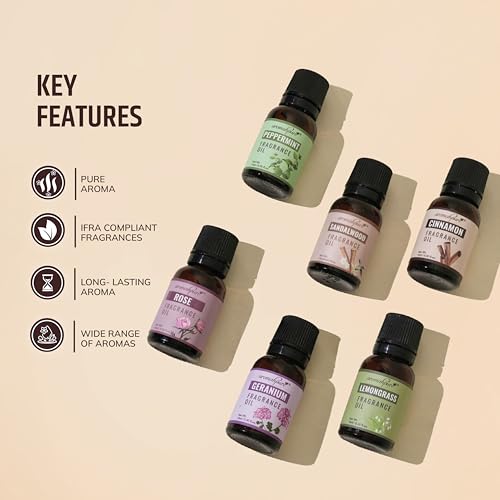 Aromahpure Fragrance Oil - Blend Series | 90 ml | Set of 6| Aroma Oil for Home Fragrance | Best for Aromatherapy | Used in Diffusers, Candles, Air Fresheners, Soaps. - Image 5