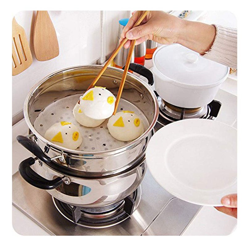 Selaurel 300Pcs Air Fryer Liners 7.5 Inch Round Bamboo Steamer Liners Premium Perforated Parchment Paper Sheets Non-Stick Basket Mat For Air Fryers Steaming Baking Dumplings Cooking - Image 5