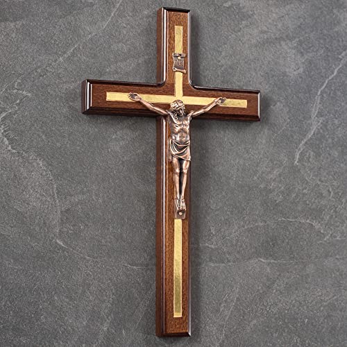 Asterom Crucifix Wall Cross - Handmade Wood Cross Wall Decor - Catholic Crucifix - 12 Inch - Image 5