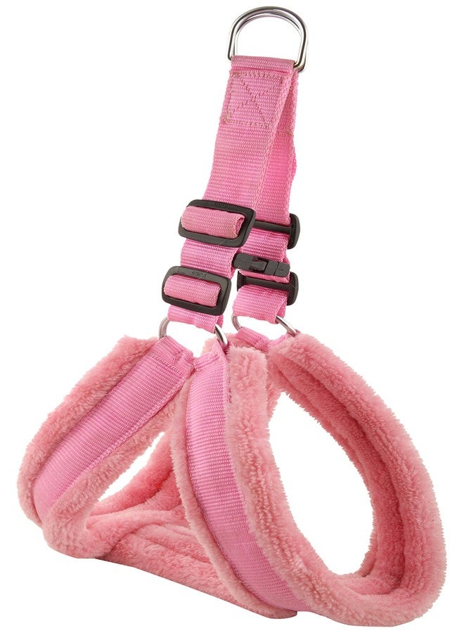 Skora Pink Fancy Fur Large 1,25 inch Dog Harness(Large,Pink) - Image 1