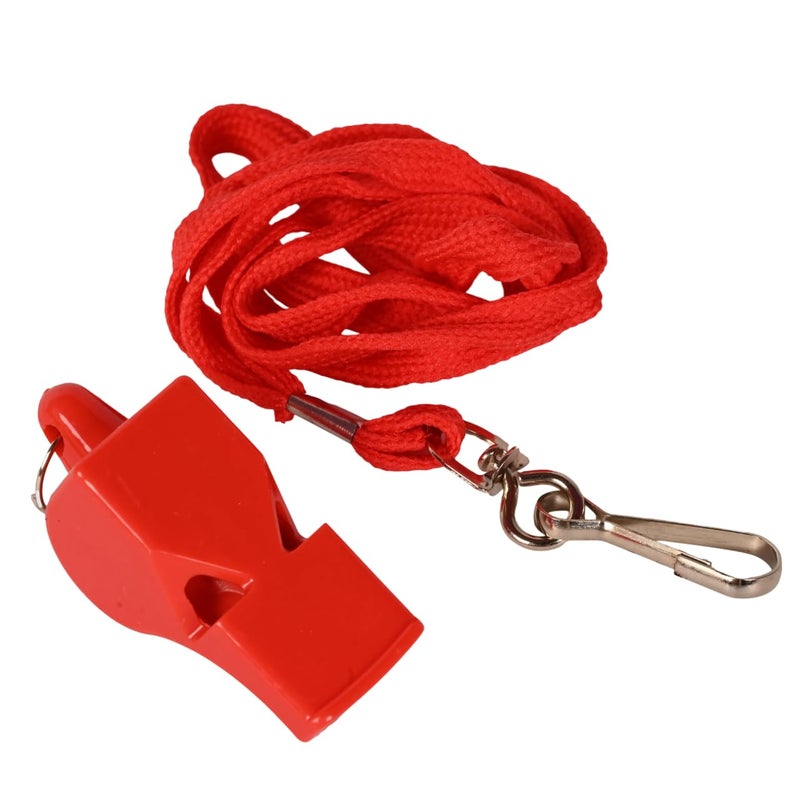 MOVEX Morex Whistle for Sports Coaches with Lanyard – Professional Sports High Sound Whistle for Referees, Coaches, Lifeguards, Self-Defence & Survival – Loud Hyper Whistle (Pack of 1) (Red) - Image 1