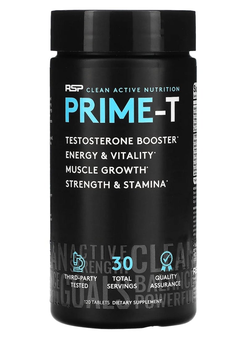RSP Nutrition - Prime-T, Testosterone Booster, 120 Tablets - Image 1