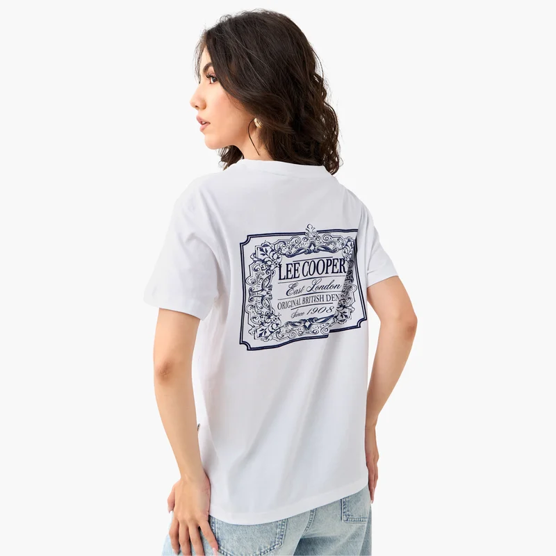 Lee Cooper Lee Cooper Graphic Print T-shirt with Crew Neck
