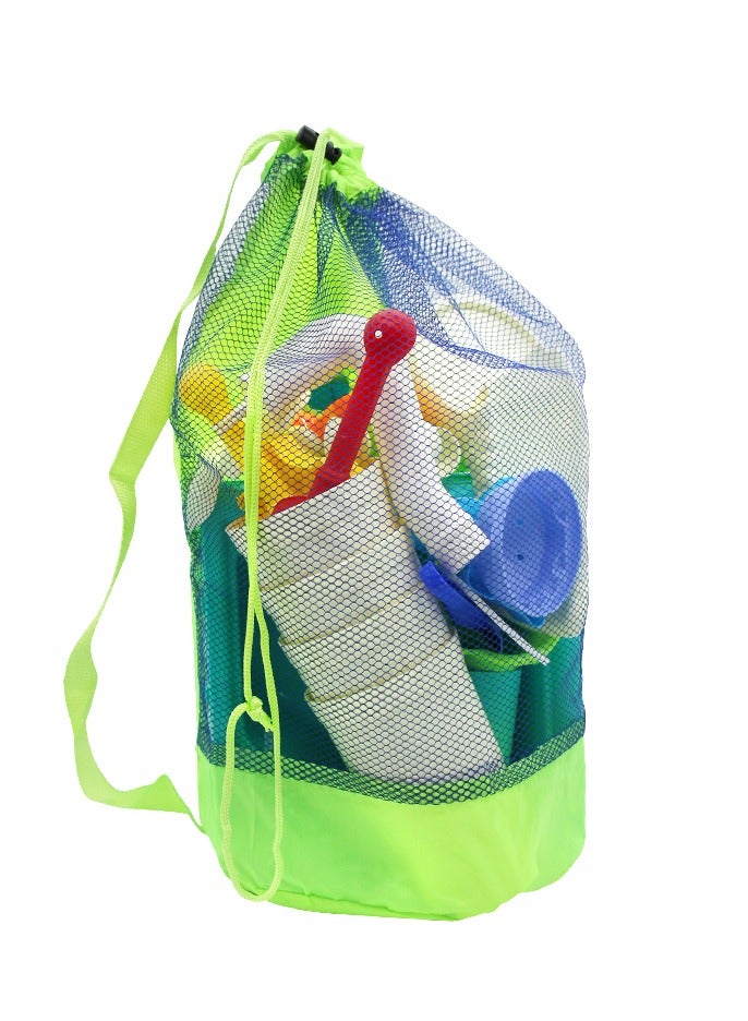 Sand kids 13 pieces Beach play Toys With Net bag for backpack,Summer Outdoor Toy，The rotating water wheel of the beach table, the water waterfall of the beach table, Kettle, Bucket, Shaping Module, Shovel, Suitable for boys girls children - Image 2