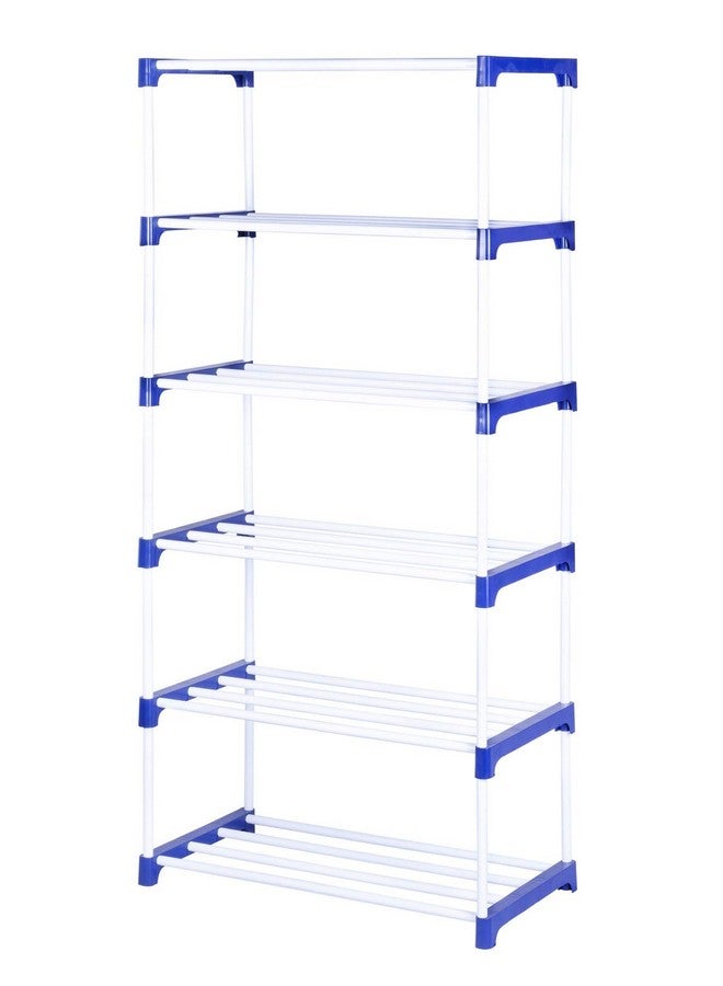 FLIPZON Multipurpose Metal, Plastic Rack Organizer for Shoe/Clothes/Books - (65.5 (L) x 32.5 (B) x 149 (H) Cms) (Need to Be Assemble - DIY) Rust-Proof - Large- 6 Shelve - Image 4