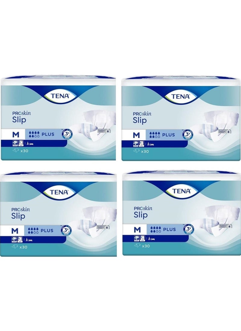 Tena 6 Damla Waistband Patient Diaper (Medium) M 4 Pack 