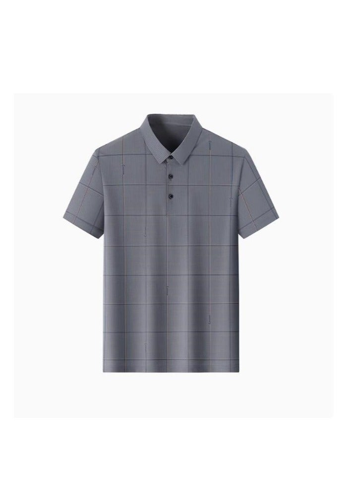 AOKANG Men's Elastic Breathable Short Sleeve Polo - Image 1