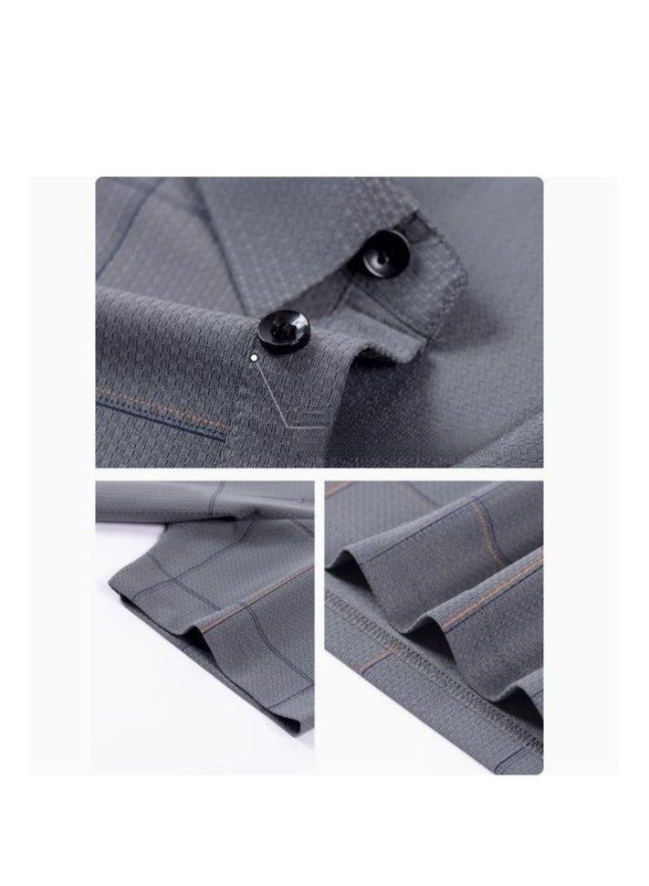 AOKANG Men's Elastic Breathable Short Sleeve Polo - Image 2