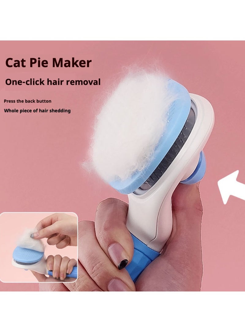 Pet Grooming Brush for Cats & Dogs, Self-Cleaning Deshedding Tool with Stainless Steel Needles, Tangle Remover Comb with Soft Massage Tips, Comfortable Handle, Suitable for All Pet Hair Types - Image 2