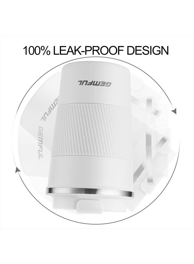 GEMFUL كوب تامبلر مزدوج الفجوة من الفولاذ المقاوم للصدأ لعزل الحرارة، أكواب قهوة للمشروبات الباردة والساخنة 12 أونصة، عبوة 2 - Image 5