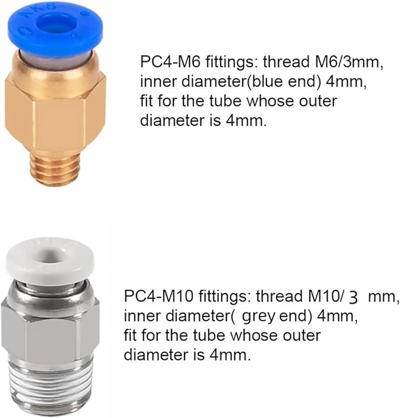 10Pcs M6 Pneumatic Connector Fitting For Creality 3 3 Pro 5 5 Pro CR 10 10S Hotend Extruder Kit - Image 3
