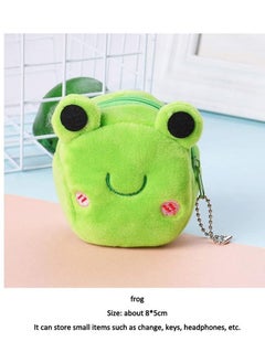 SYOSI Cartoon Plush Coin Purse Women Coin Bag Mini Plush Zipper Case Animals Coin Pouch Bag for Kids, Small Tray Wallet Key Holder Headphones Storage Package Plush Purse Key Case 4 Pack  - Image 2