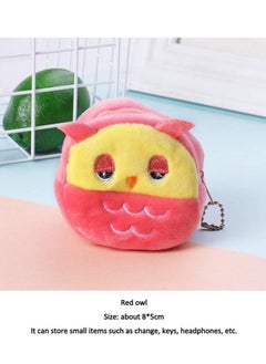 SYOSI Cartoon Plush Coin Purse Women Coin Bag Mini Plush Zipper Case Animals Coin Pouch Bag for Kids, Small Tray Wallet Key Holder Headphones Storage Package Plush Purse Key Case 4 Pack  - Image 4