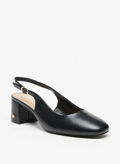 Flora Bella By Shoexpress Solid Slingback Sandals with Block Heels