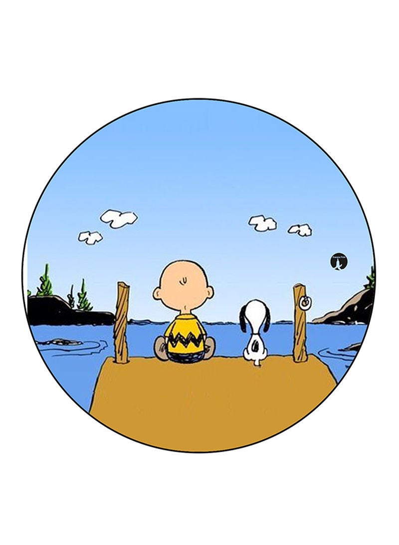 RKN Snoopy Printed Mouse Pad  Round  Multicolour