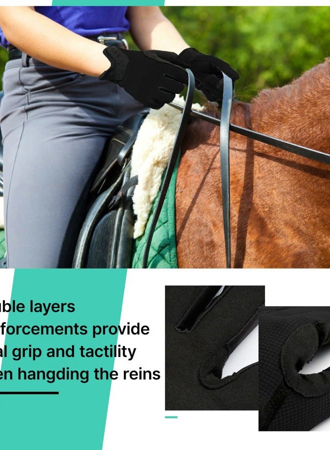 Thapower Kids Horse Riding Gloves Girls Youth Equestrian Gloves Summer Winter Outdoor Sports Horseback Riding Glove Cycling Biking Driving Gardening Mittens - Image 4
