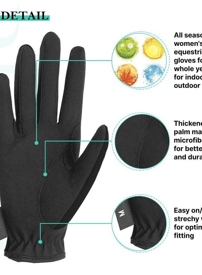 Thapower Kids Horse Riding Gloves Girls Youth Equestrian Gloves Summer Winter Outdoor Sports Horseback Riding Glove Cycling Biking Driving Gardening Mittens - Image 3