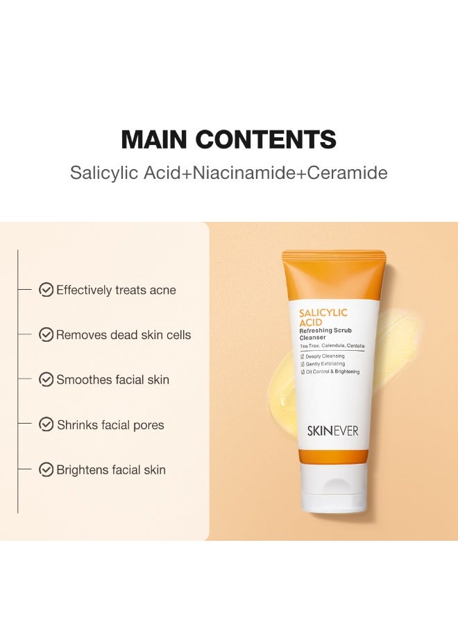سكينيفر SKINEVER Salicylic Acid Scrub Cleanser – Gentle Exfoliation & Pore Care - Image 5