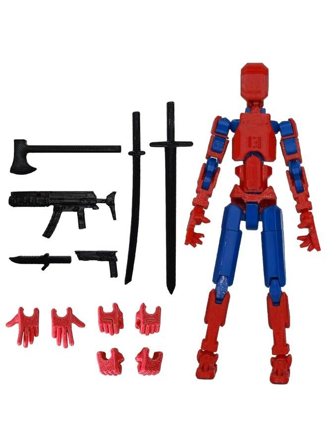Assembly Completed T13 Action Figure, Titan 13 3D Printed Action Figure, 3D Printed Titan13, Assembled Dummy 13 Lucky 13 Toy Figure