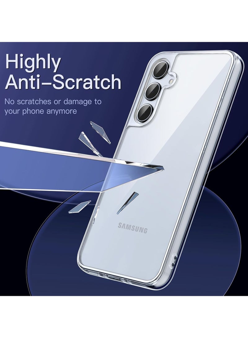Denx Crystal Clear Case Compatible with Samsung Galaxy A35, Made Of TPU, Gorilla Anti shock Protector Camera Shockproof Corners, Clear Case - Image 2