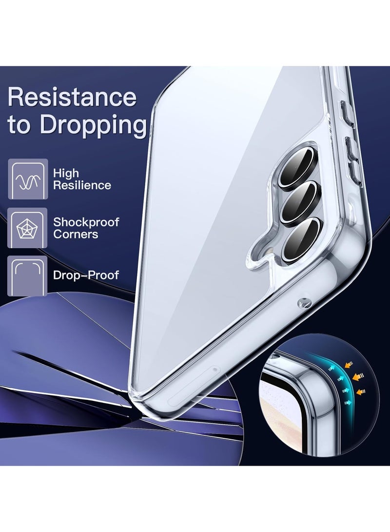 Denx Crystal Clear Case Compatible with Samsung Galaxy A35, Made Of TPU, Gorilla Anti shock Protector Camera Shockproof Corners, Clear Case - Image 3