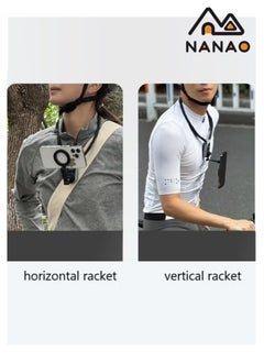 NANAO Magnetic Neck Phone Holder, Cell Phone Holder Around Neck POV/Vlog Selfie Mount Hand Free Phones Neck Holder Video Recording Chest Stand for iPhone 15 14 13 12 Pro Max Plus Mini Series Android Phones (Black)  - Image 3