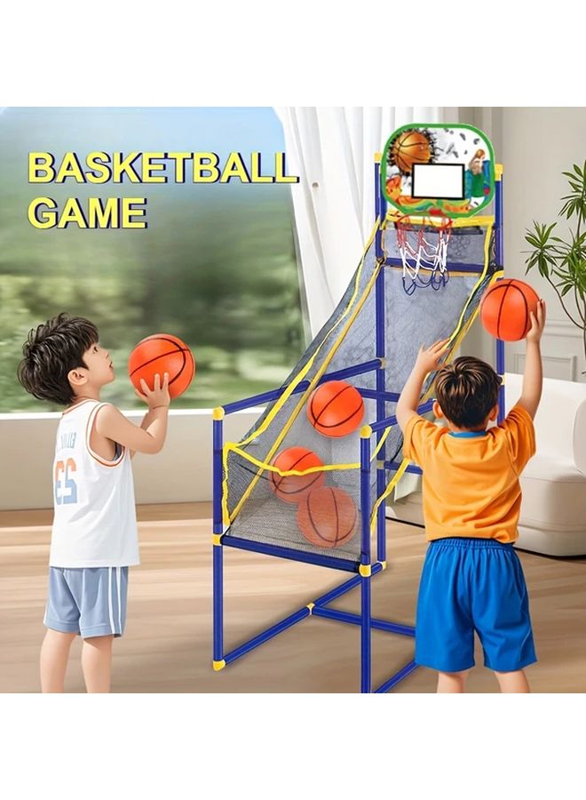 Basketball Arcade Game Indoor Outdoor Adjustable Height Portable Gift Set - Image 1