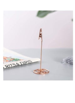 Excefore Place Card Holder Place Card Holder Memo Holder Clip Photo Holder Table Number Holder, Note Clip Photo Clip Holder Stand, Table Number Holder Place Card Paper Menu Stand 12pcs (Rose Gold)  - Image 3